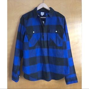 J Crew zip front popover flannel